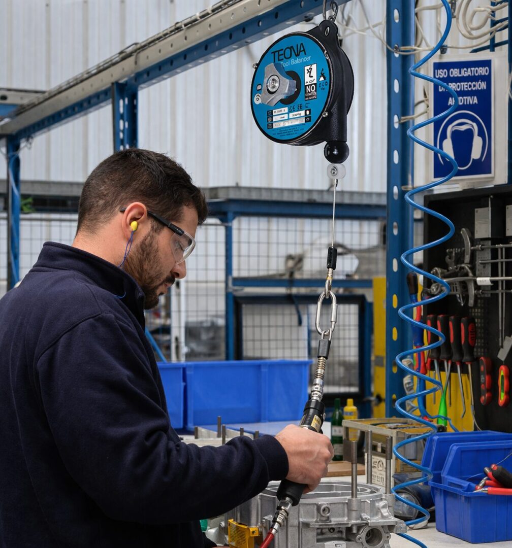 balanceador industrial en uso