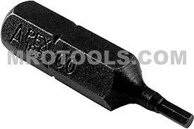 Punta Allen (hexagonal) 1" vástago 1/4" hex inserto (25 mm) – APEX 185-00X Punta Allen (hexagonal) 1" vástago 1/4" hex inserto (25 mm) – APEX 185-00X