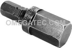 Punta Allen (hexagonal) 10 mm vástago 1/4" hex inserto (32 mm) – APEX 185-10MM Punta Allen (hexagonal) 10 mm vástago 1/4" hex inserto (32 mm) – APEX 185-10MM