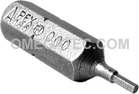 Punta Allen (hexagonal) vástago 1/4" hex inserto (25 mm) – APEX 185-000X Punta Allen (hexagonal) vástago 1/4" hex inserto (25 mm) – APEX 185-000X