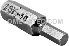 Punta Allen (hexagonal) vástago 1/4" hex inserto (25 mm) – APEX 185-10X Punta Allen (hexagonal) vástago 1/4" hex inserto (25 mm) – APEX 185-10X