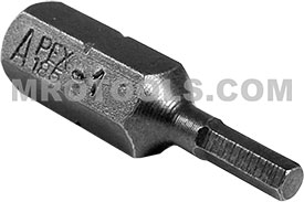 Punta Allen (hexagonal) vástago 1/4" hex inserto (25 mm) – APEX 185-1X Punta Allen (hexagonal) vástago 1/4" hex inserto (25 mm) – APEX 185-1X