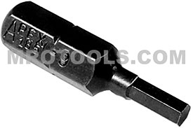 Punta Allen (hexagonal) vástago 1/4" hex inserto (25 mm) – APEX 185-9X Punta Allen (hexagonal) vástago 1/4" hex inserto (25 mm) – APEX 185-9X